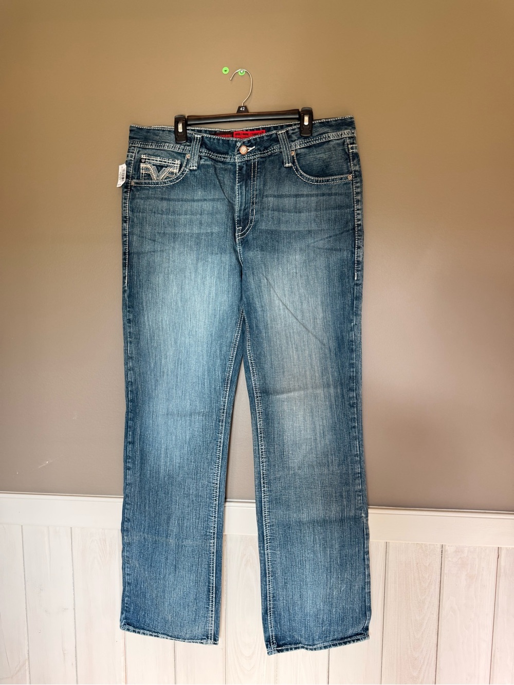 Rock & Roll Denim Men’s Straight Leg Jeans in Washed Blue